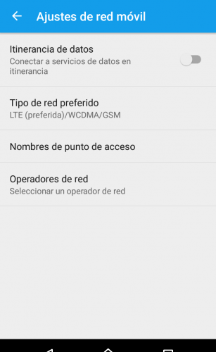 datos móviles android